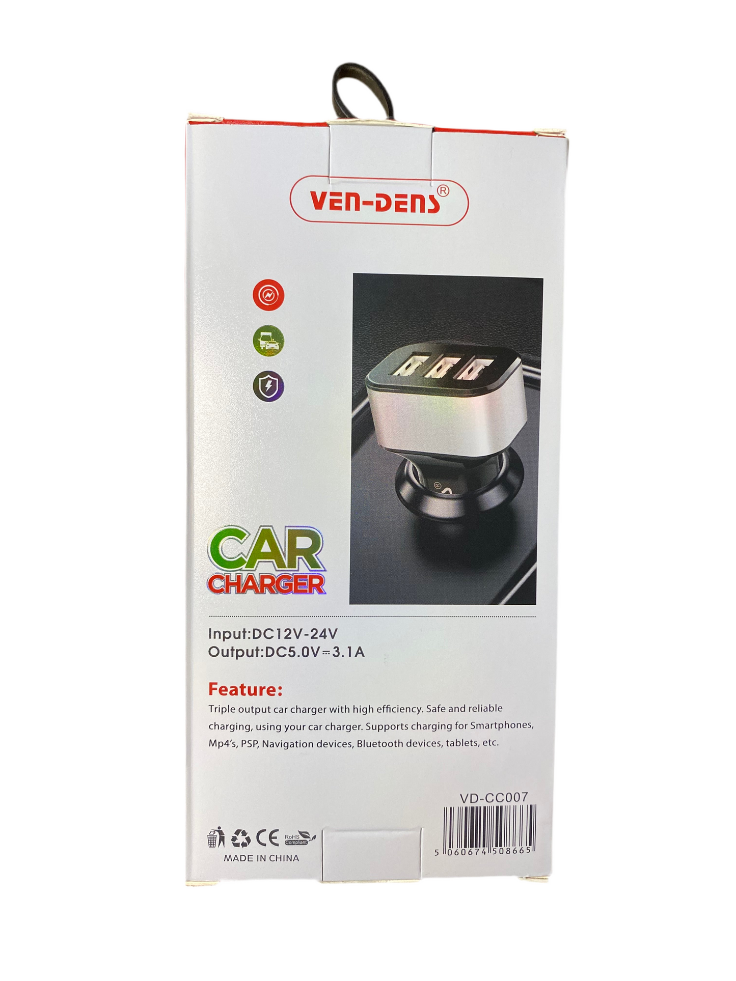 Car Charger - 3x USB Ports